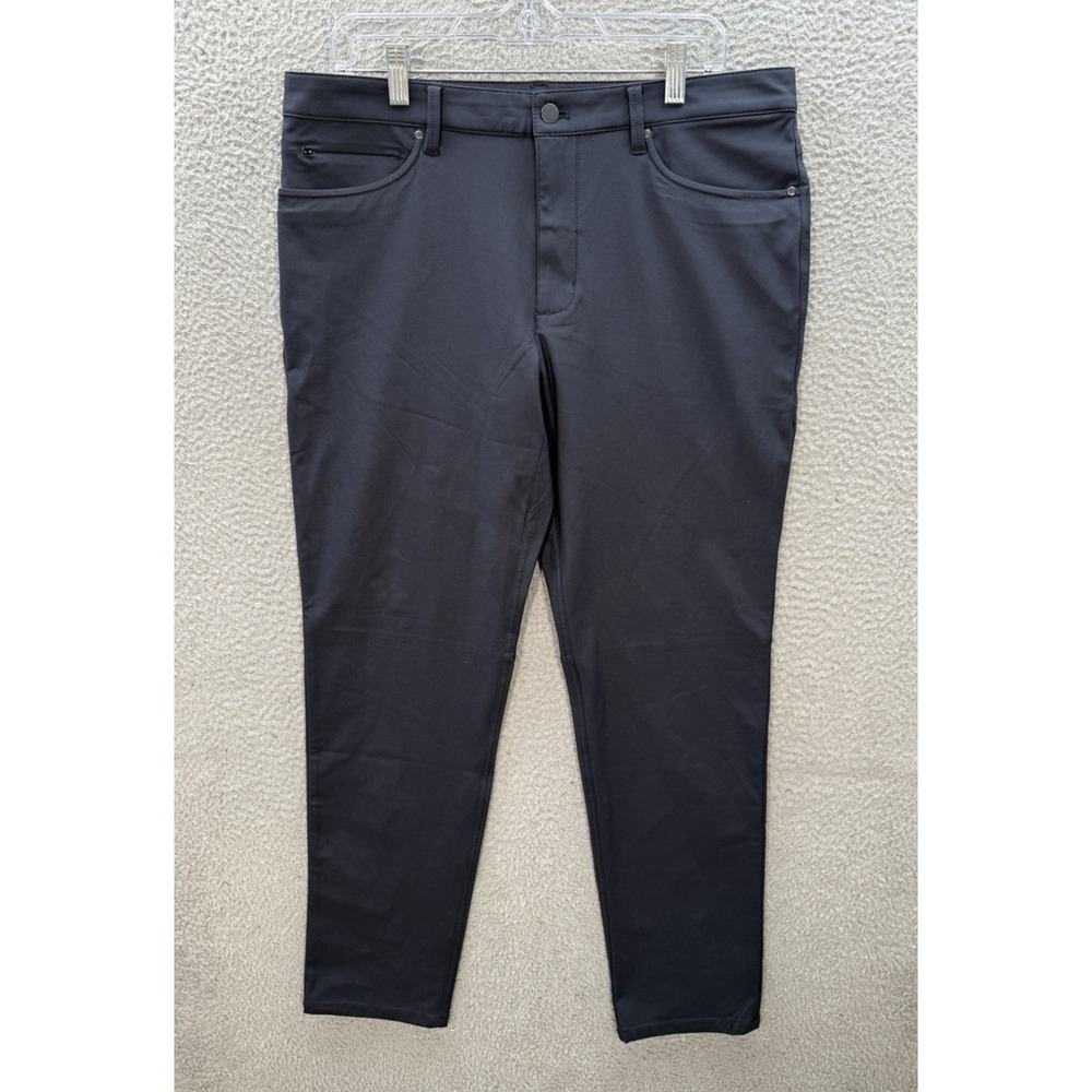 7 Diamonds Pants Mens 34x30 Blue Infinity 7 Pocket Slim Fit Stretch Lightweight